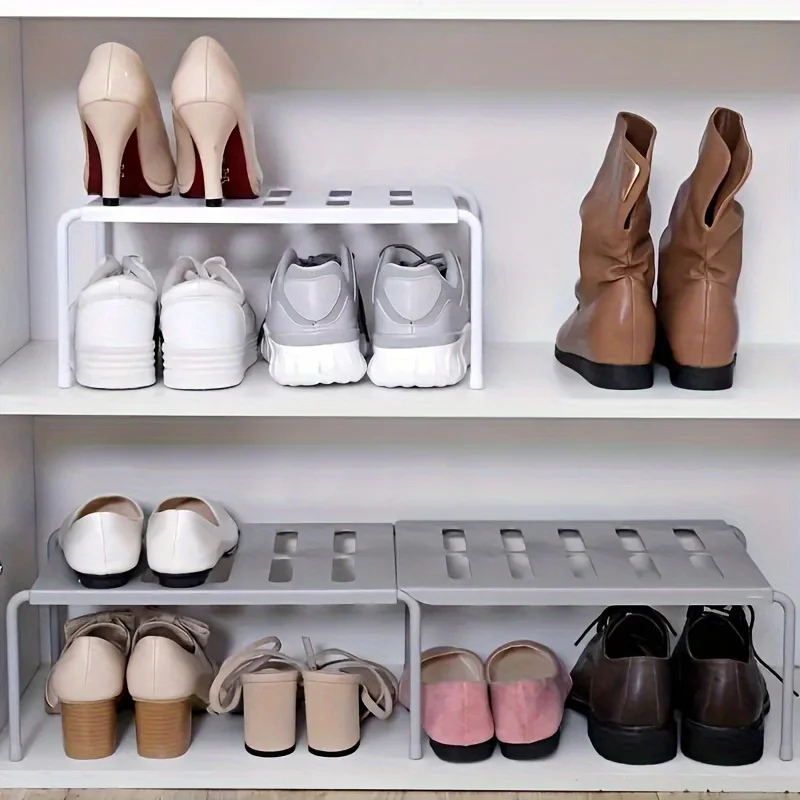 White Sneaker Care Kit - Étagère à chaussures réglable en plastique,