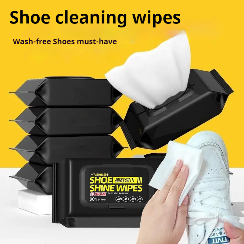 White Sneaker Care Kit - Lingettes nettoyantes portables pour chaussures d'extérieur,