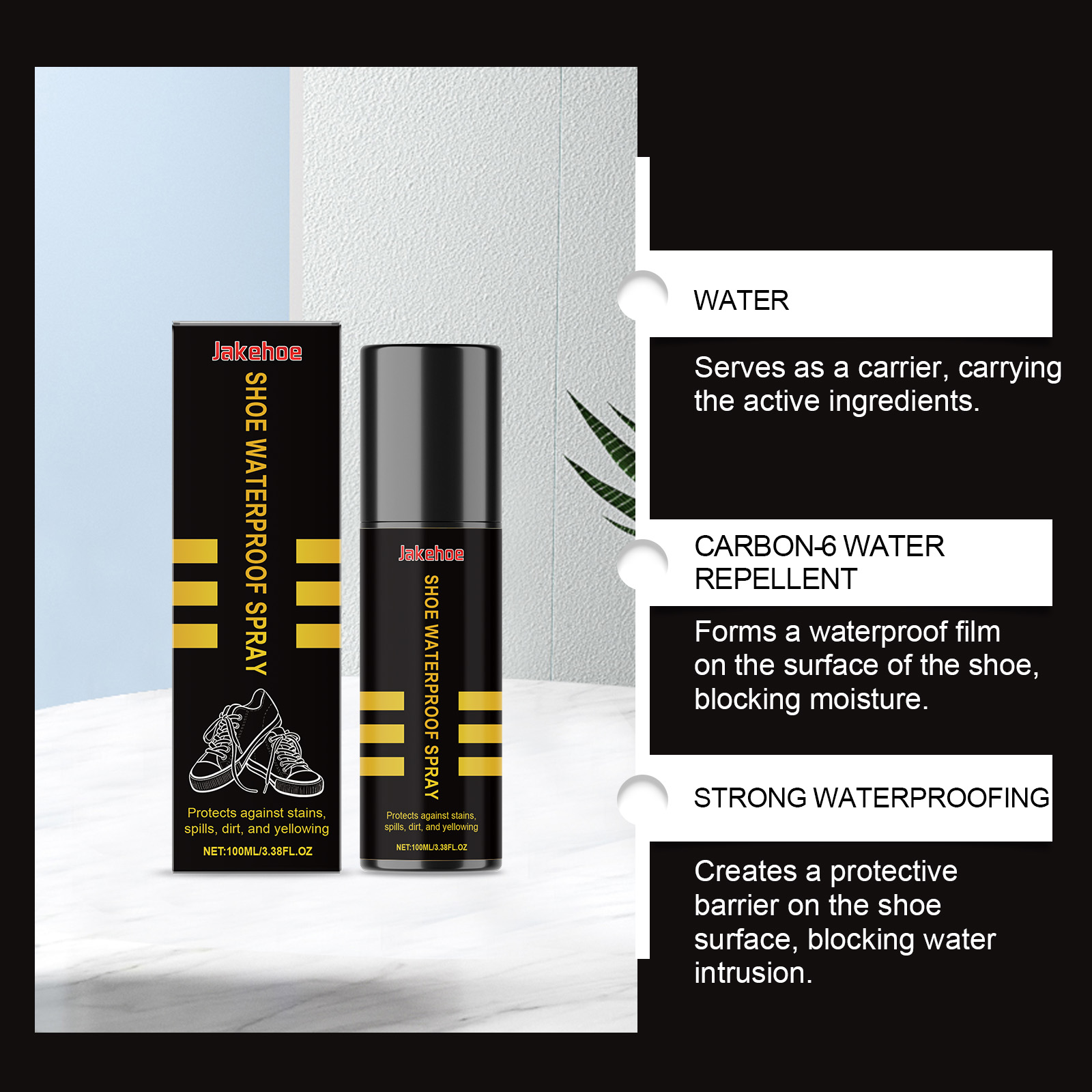 White Sneaker Care Kit - Spray protecteur imperméabilisant pour chaussures, spray