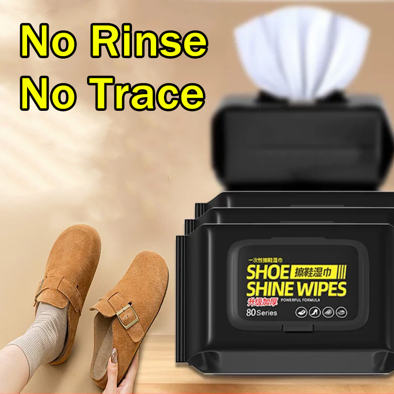 White Sneaker Care Kit - Lingettes jetables puissantes pour chaussures, lingettes